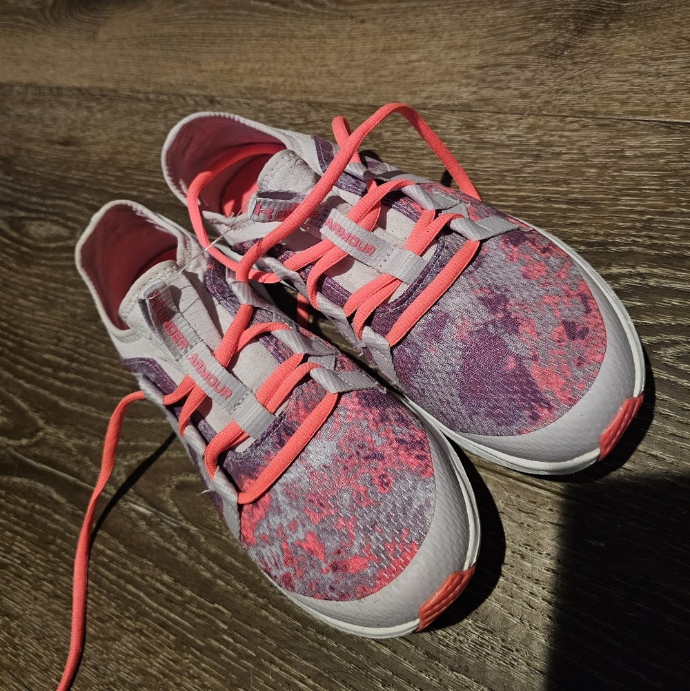 Under Armour Kids Pink and Purple Sneakers